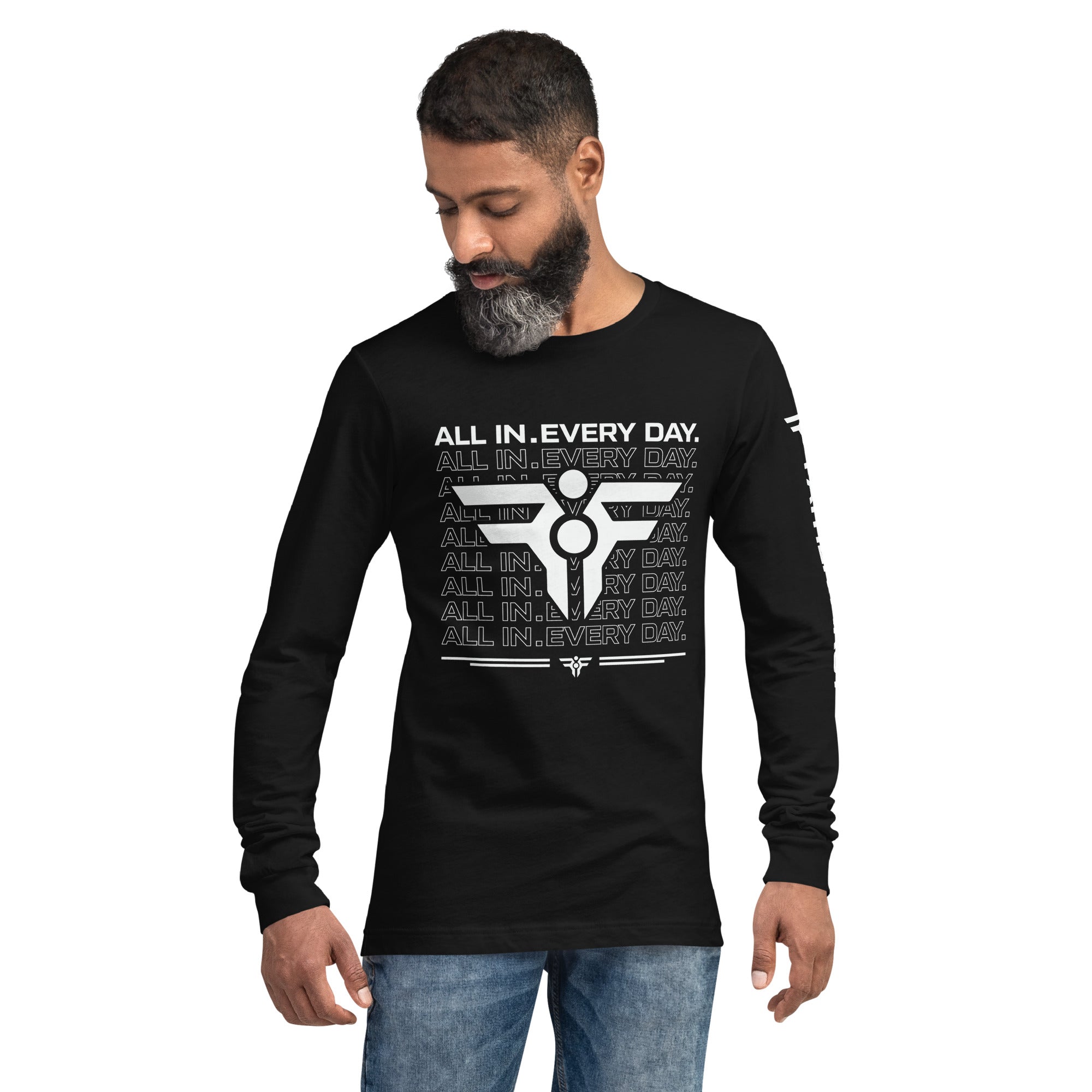 ALL IN. EVERY DAY. Long-Sleeve Tee. FatherFirst Drop 1.