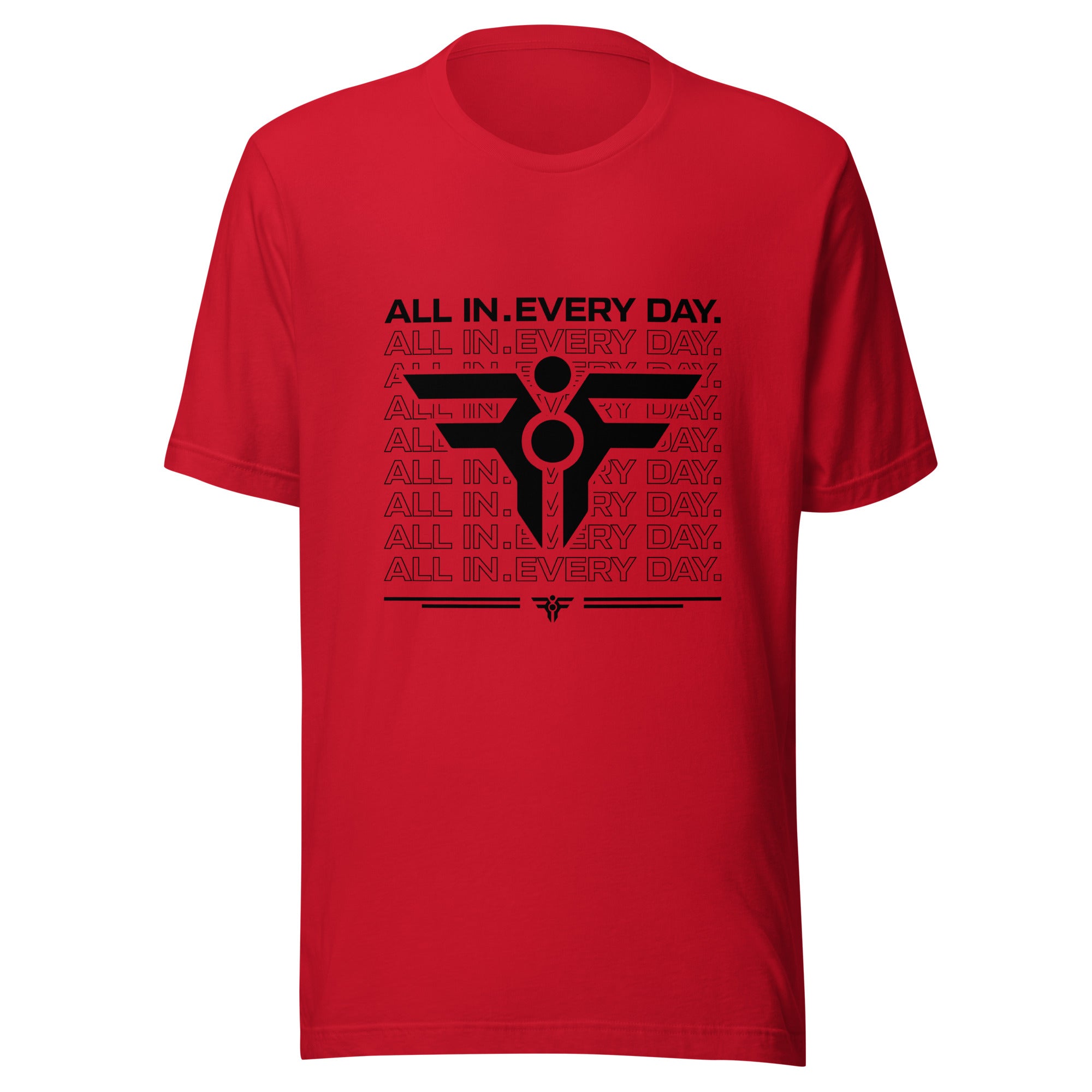 ALL IN. EVERY DAY. Tee in Red. FatherFirst Drop 1.
